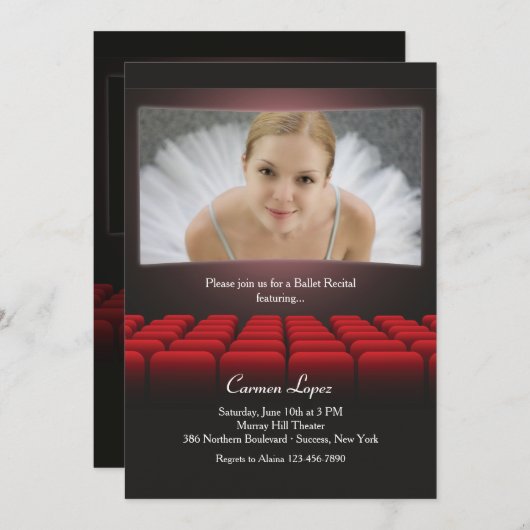 Op de Big Screen Photo Invitation Kaart (Voorkant / Achterkant)