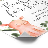 Op de boeken van het Baby shower van het Boerderij Poster (Hoek)