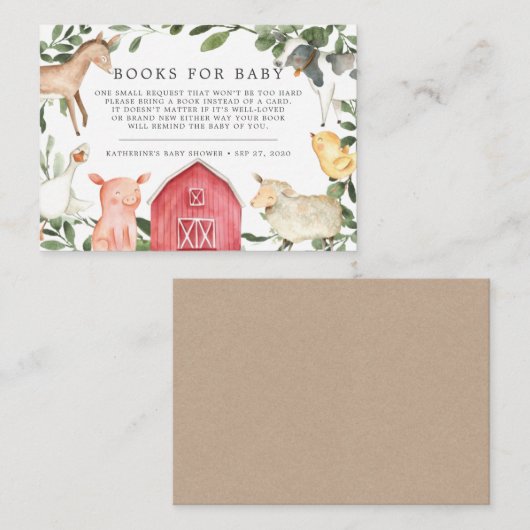 Op de boeken van het Boerderij voor de kaart van h (Voorkant / Achterkant)