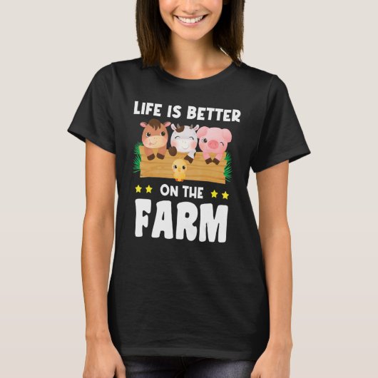 Op De Boerderij Dier Land Boer T-shirt (Voorkant)