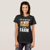 Op De Boerderij Dier Land Boer T-shirt (Voorkant volledig)