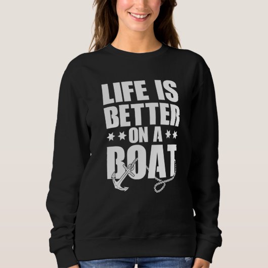 Op De Boot Zeilboot Kapitein Zeilschip Zee  2 Trui (Voorkant)