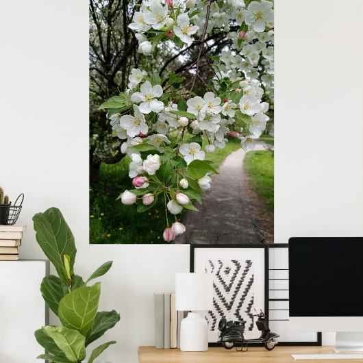 Op de boughs van bloesems poster (Thuiskantoor)