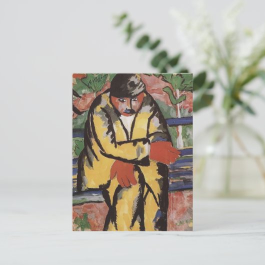 Op de Boulevard door Kazimir Malevich Briefkaart (Staand voorkant)