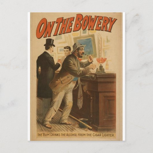 Op de Bowery Briefkaart (Voorkant)