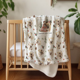 Op de Cabin   Familienaam kersttand Sherpa Deken