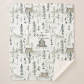 Op de Cabin | Familienaam Wilderness Blanket Sherpa Deken (Voorkant)