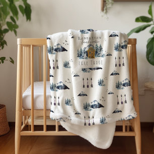 Op de Cabin Familienaam Wilderness Blanket Sherpa Deken