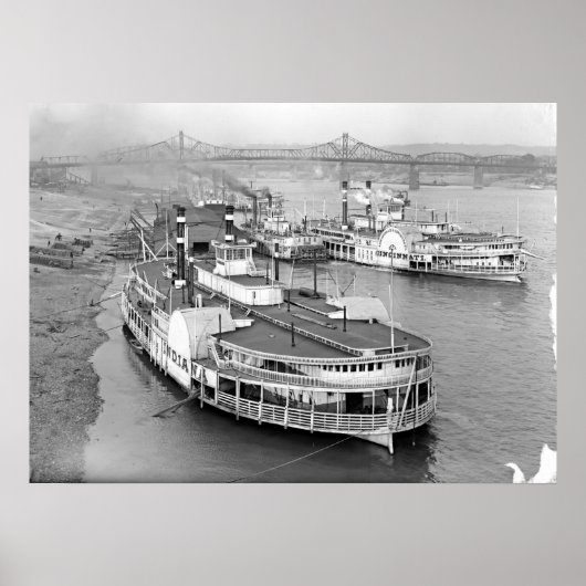 Op de Cincinnati Levee 1905 Poster (Voorkant)