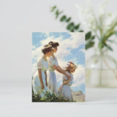 Op de Cliff Charles Courtney Curran Briefkaart (Staand voorkant)