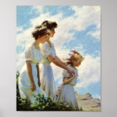 Op de Cliff Charles Courtney Curran Poster (Voorkant)