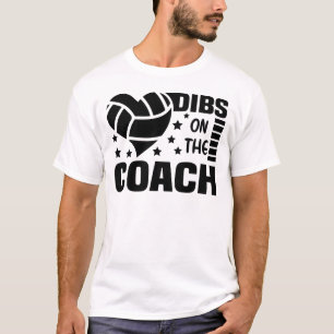 Op de coachvolleybal, op de strook, t-shirt