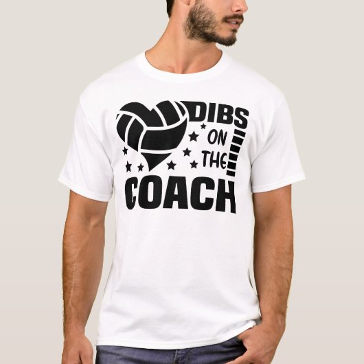 Op de coachvolleybal, op de strook, t-shirt (Voorkant)