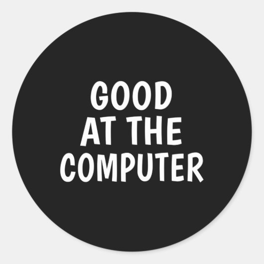 Op de computer ronde sticker (Voorkant)