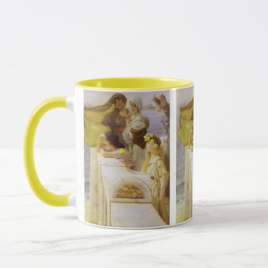 Op de Cradle van Aphrodite door Sir Lawrence Alma Mok (Links)