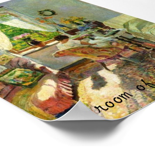 Op de Dacha in de zomer door Sergei Vinogradov Poster (Hoek)