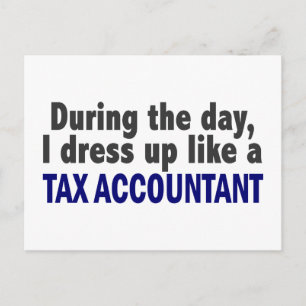 Op de dag dat ik dress als een belastingboekhouder briefkaart