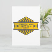 Op de dag van de arbeid zal niets werken feestdagenkaart (Staand voorkant)