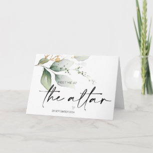 Op de dag van de bruiloft ontmoeten Bride me in he Kaart