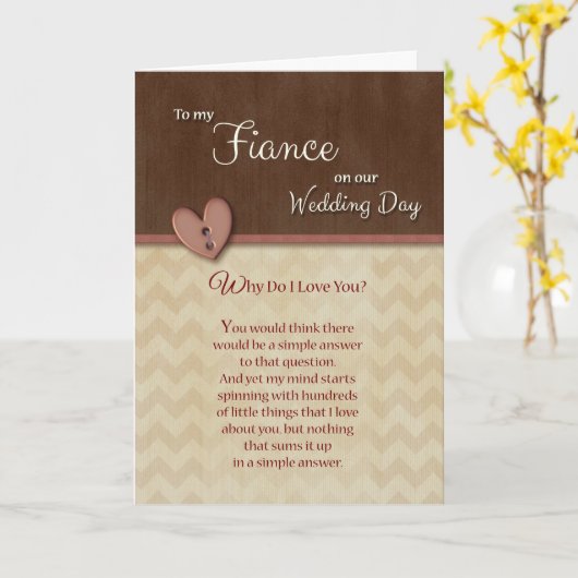 Op de dag van de bruiloft tot verloofde waarom ik  kaart (Gele Bloem)