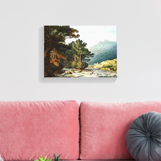 Op de Dart Wrapped Canvas druk (Insitu (Woonkamer))