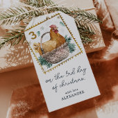 Op de derde kerstdag cadeaulabel