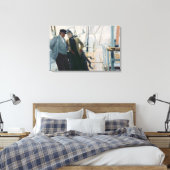 Op de doek (olie op doek) canvas afdruk (Insitu (Slaapkamer))