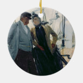 Op de doek (olie op doek) keramisch ornament (Achterkant)