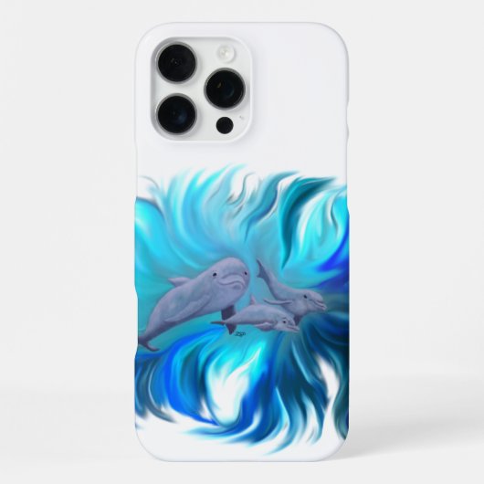 Op de Dolphin School iPhone Hoesje (Achterkant)