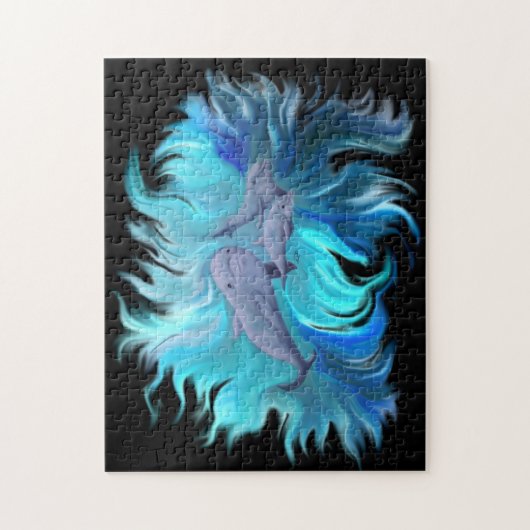 Op de Dolphin School Legpuzzel (Verticaal)