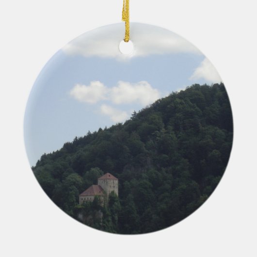 Op de Donau Keramisch Ornament (Achterkant)