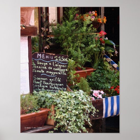 Op de Druk van het Menu Poster (Voorkant)