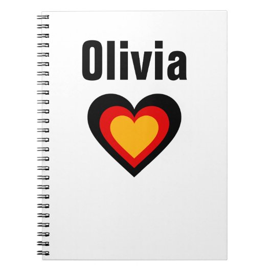 Op de Duitse vlag geïnspireerde persoon Notitieboek (Voorkant)