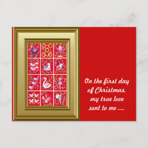 Op de eerste dag van Kerstmis stuurde mijn ware li Feestdagenkaart