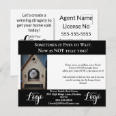 Op de fence Real Estate Briefkaarten Flyer (Voorkant / Achterkant)