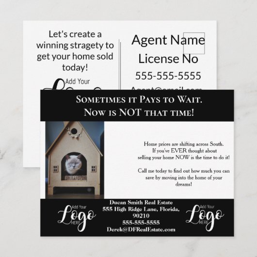 Op de fence Real Estate Briefkaarten Flyer (Voorkant / Achterkant)