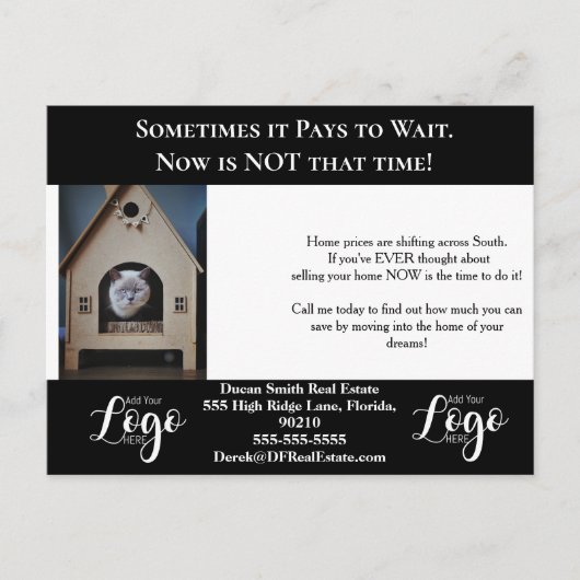 Op de fence Real Estate Briefkaarten Flyer (Voorkant)