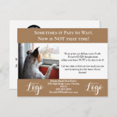 Op de fence Real Estate Briefkaarten Flyer (Voorkant / Achterkant)