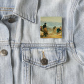 Op de Fens, 1878 Vierkante Button 5,1 Cm (In situ)