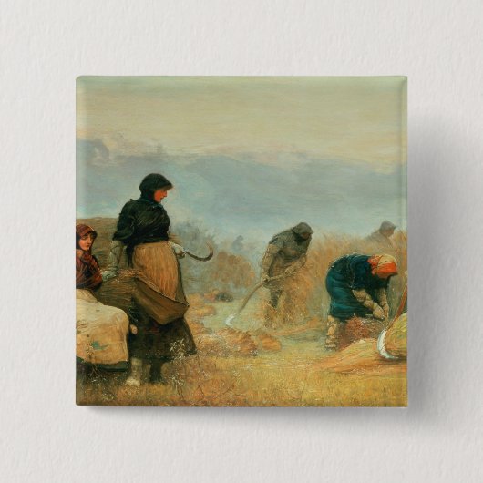 Op de Fens, 1878 Vierkante Button 5,1 Cm (Voorkant)