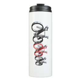 Op de fiets geïnspireerde Reis Tumbler 12 oz Thermosbeker