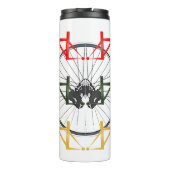 Op de fiets geïnspireerde Reis Tumbler 12 oz Thermosbeker (Achterkant)