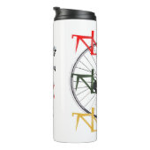 Op de fiets geïnspireerde Reis Tumbler 12 oz Thermosbeker (Geroteerd rechts)
