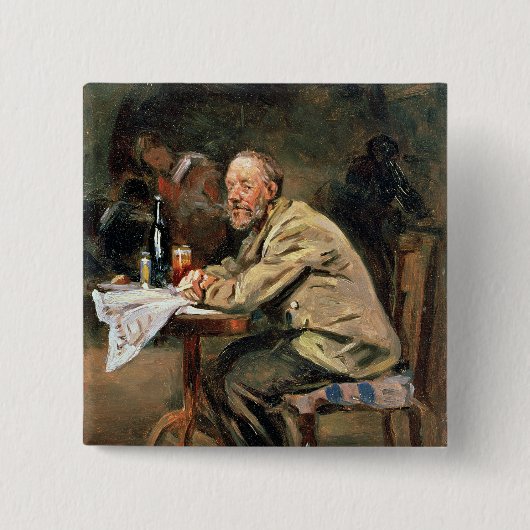 Op de fles vierkante button 5,1 cm (Voorkant)