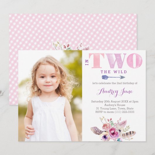 Op de foto van de Wilde Bohemen op de tweede verja Kaart (Voorkant / Achterkant)