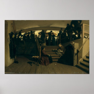 Op de galerij van het Theater van Hamburg Poster