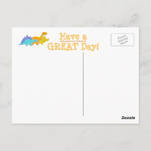 Op de Geweldige meter ben je stutterinosaurussen Briefkaart (Achterkant)