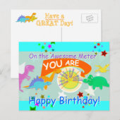 Op de Geweldige meter Cartoon je de verjaardag van Briefkaart (Voorkant / Achterkant)