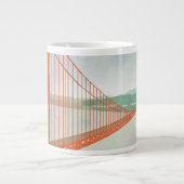 Op de Golden Gate Bridge Grote Koffiekop (Voorkant)