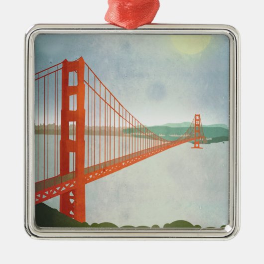 Op de Golden Gate Bridge Metalen Ornament (Voorkant)